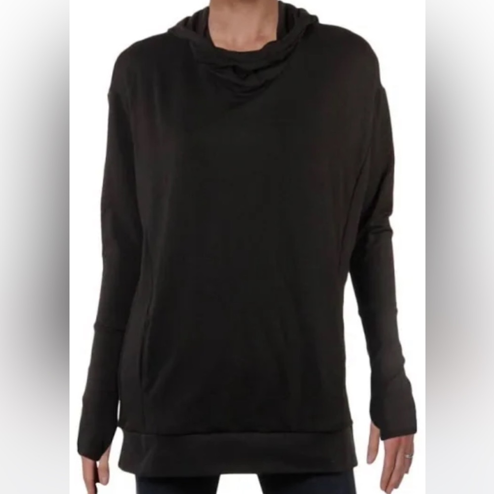 TEREZ WOMENS HOODED SWEATSHIRT NWT CHARCOAL GREY  MSRP-$98 XS
